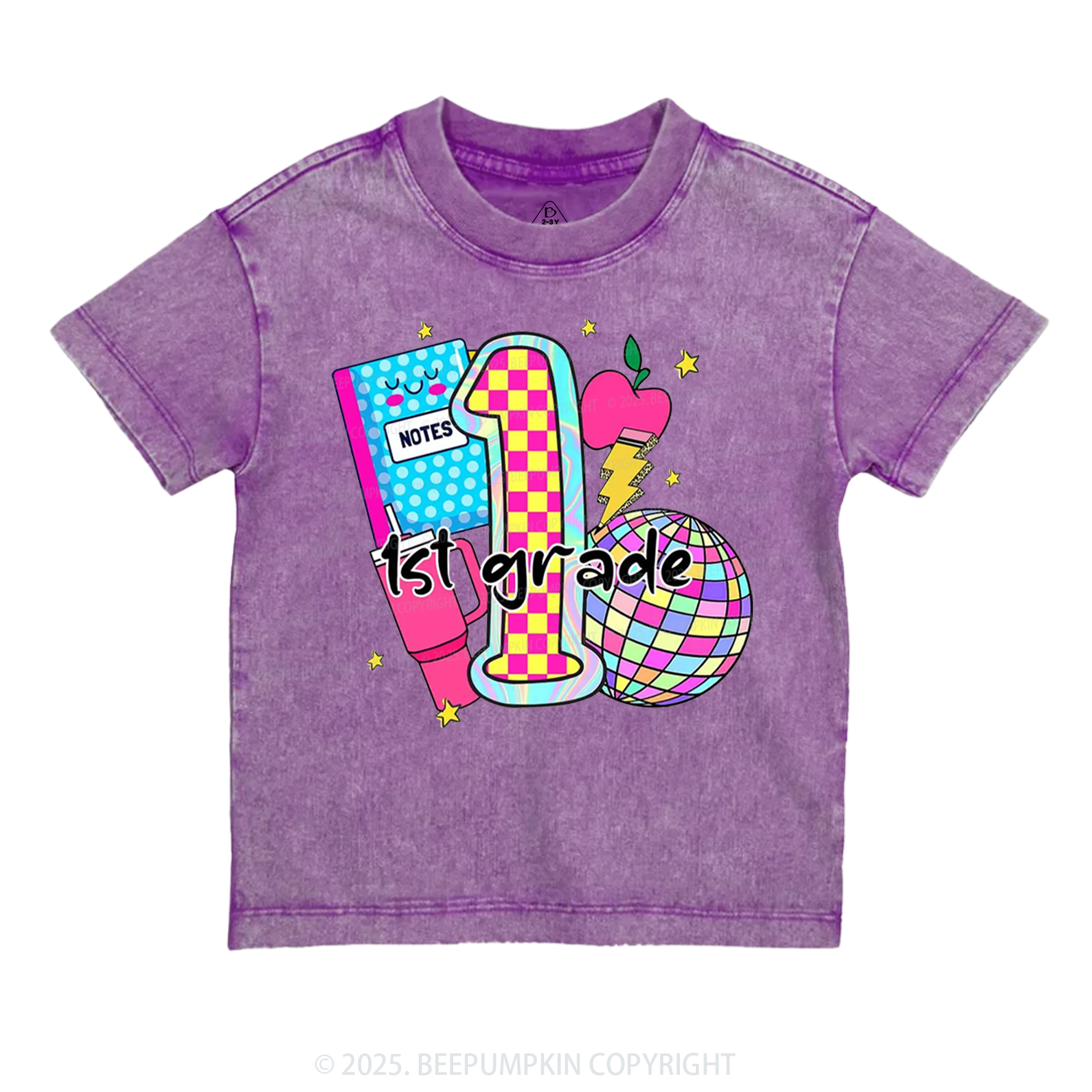 Personalized Grade Glow Collection Toddler&Kids Washed Tees