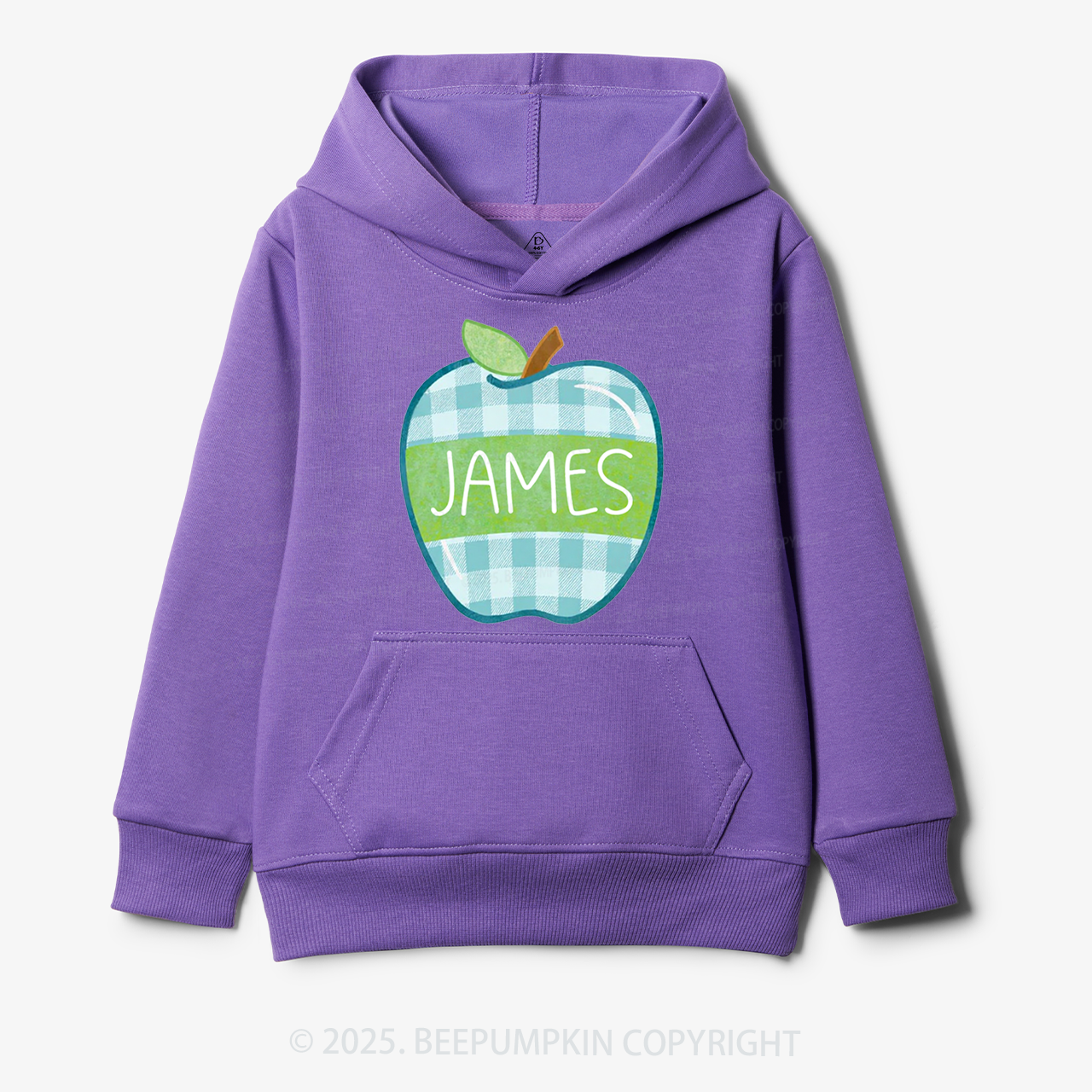 Personalized Plaid Apple Series Kid's Hoodies Beepumpkin
