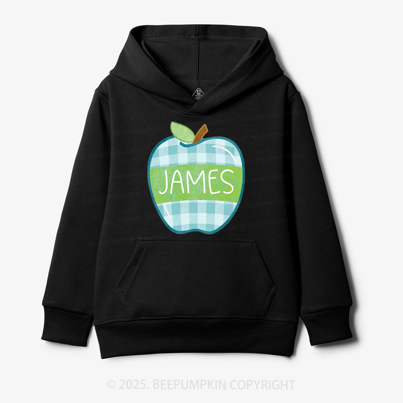 Personalized Plaid Apple Series Kid's Hoodies Beepumpkin