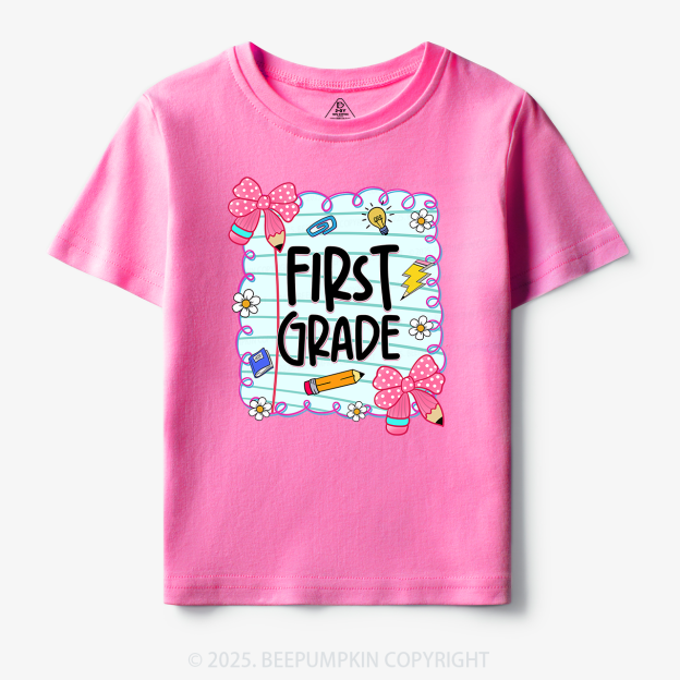 Personalized First Day Of School Toddler&Kid's Tees Beepumpkin