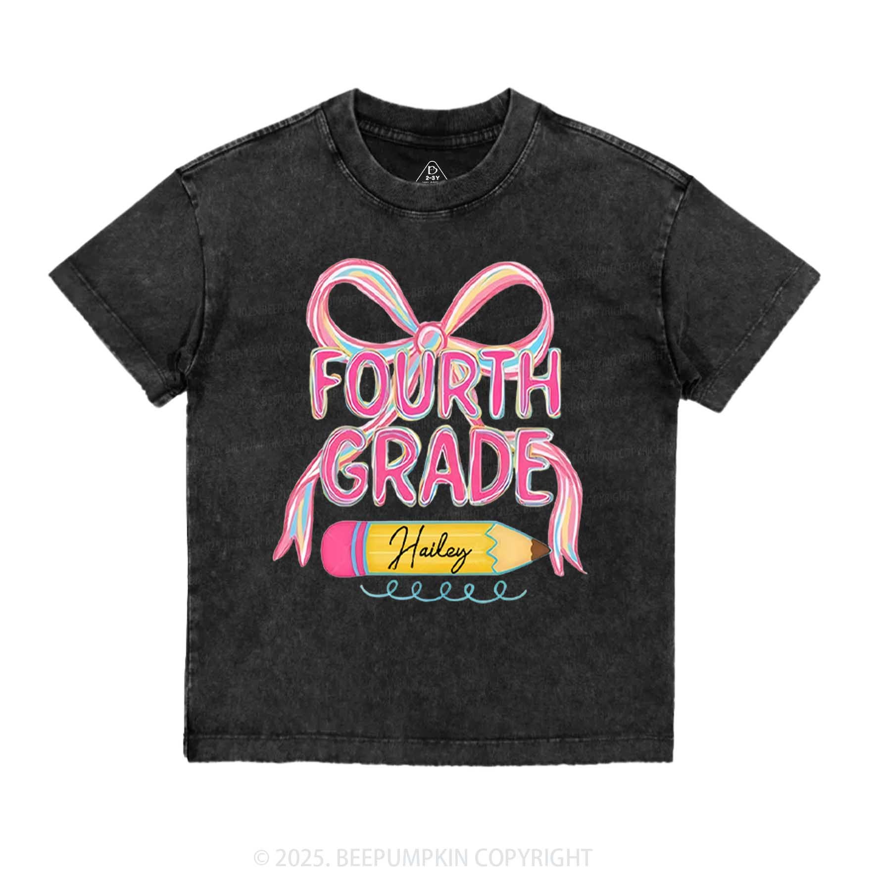 Personalized School Days Toddler&Kids Washed Tees