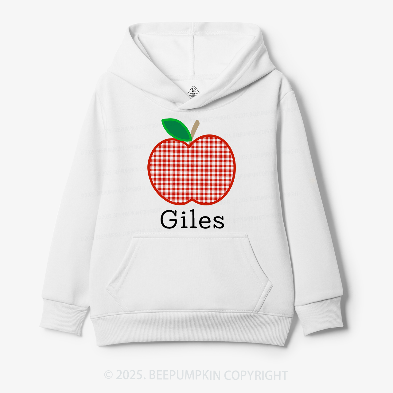 Personalized Red Apple Kid's Hoodies Beepumpkin