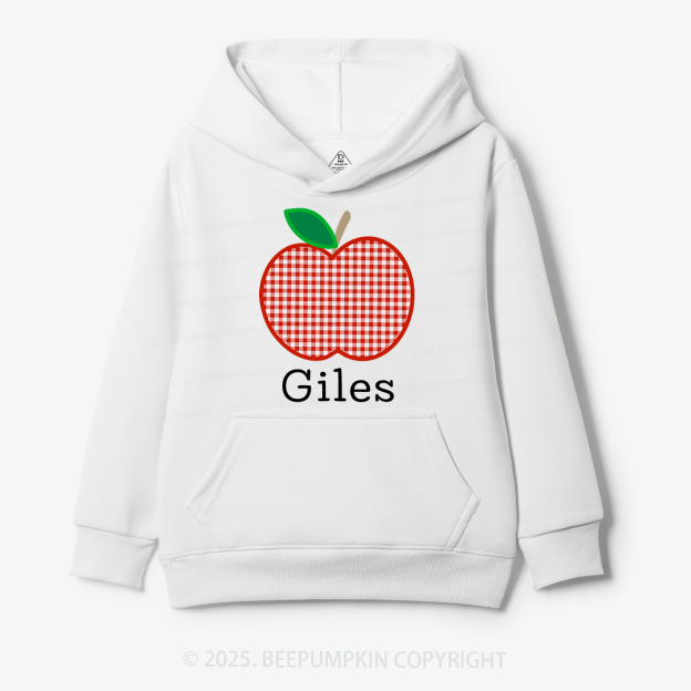 Personalized Red Apple Kid's Hoodies Beepumpkin