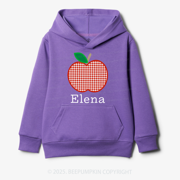 Personalized Red Apple Kid's Hoodies Beepumpkin