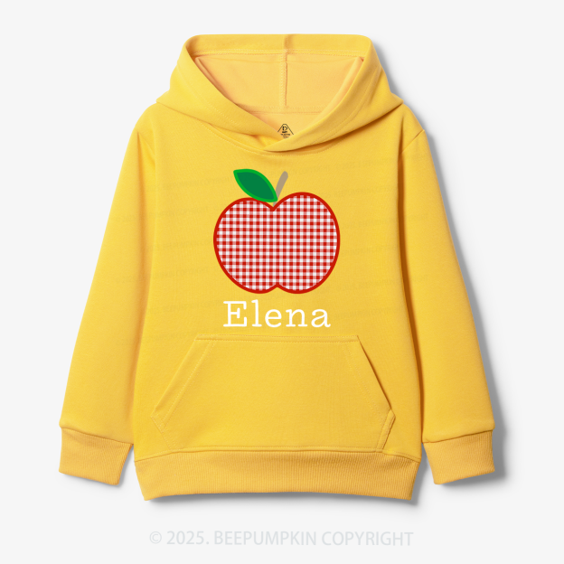 Personalized Red Apple Kid's Hoodies Beepumpkin