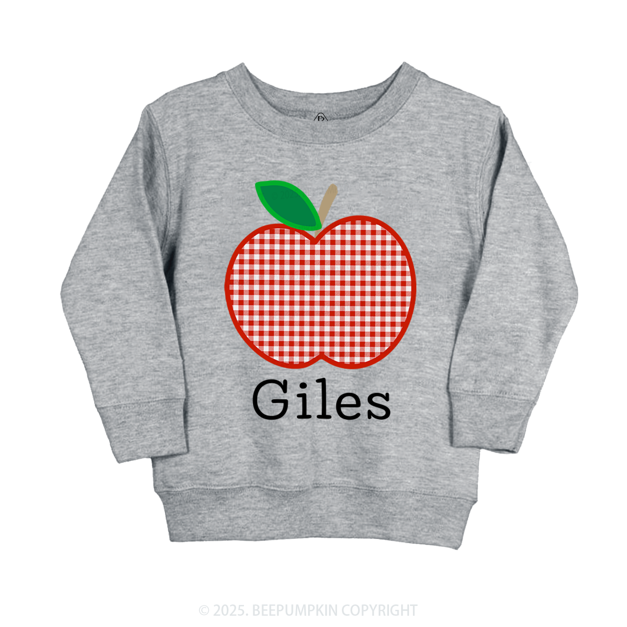 Personalized Red Apple Kid's Sweatshirt