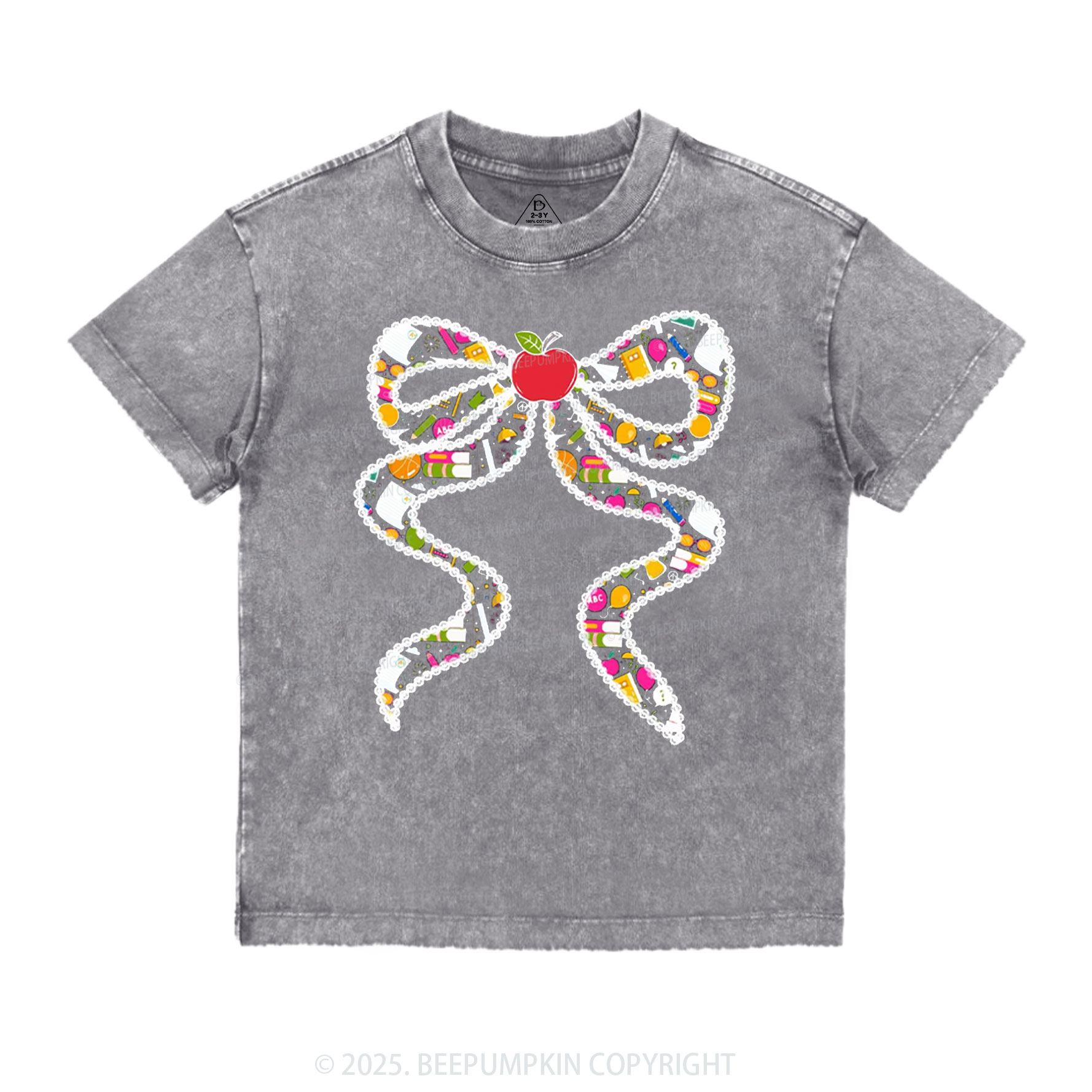 Learning Ribbon Toddler&Kids Washed Tees