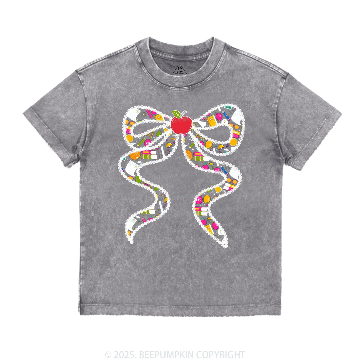Learning Ribbon Toddler&Kids Washed Tees