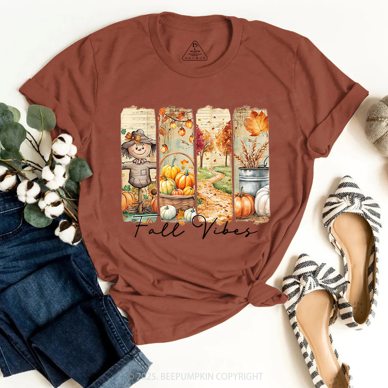 Fall Vibes Pumpkin T-Shirts Beepumpkin 