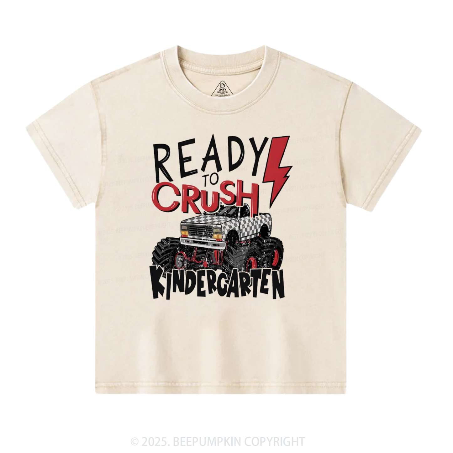 Personalized Ready To Crush Grade Toddler&Kids Washed Tees