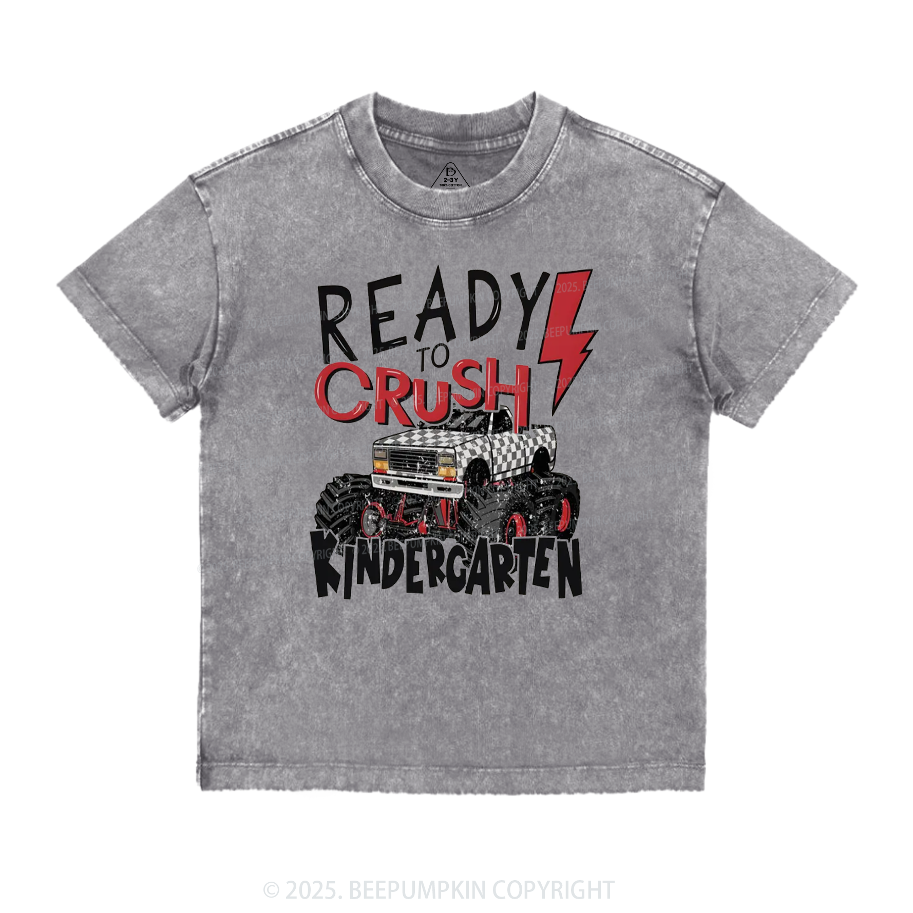 Personalized Ready To Crush Grade Toddler&Kids Washed Tees
