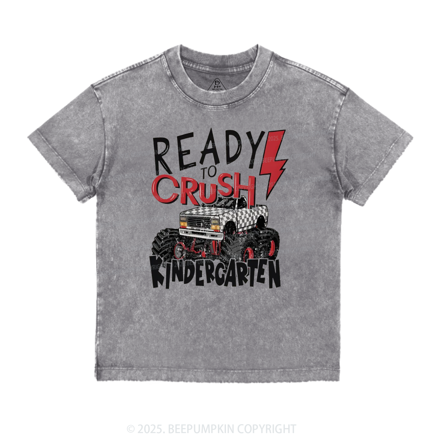 Personalized Ready To Crush Grade Toddler&Kids Washed Tees