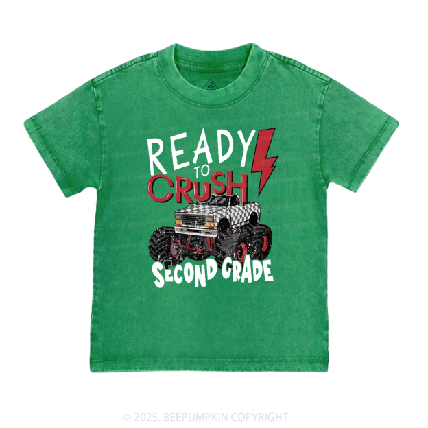 Personalized Ready To Crush Grade Toddler&Kids Washed Tees