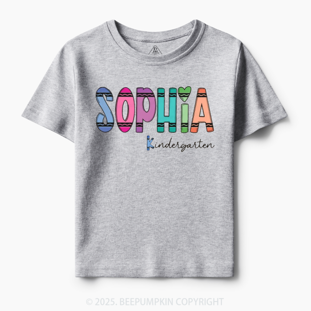 Personalized Colorful Name Magic Toddler&Kid's Tees Beepumpkin