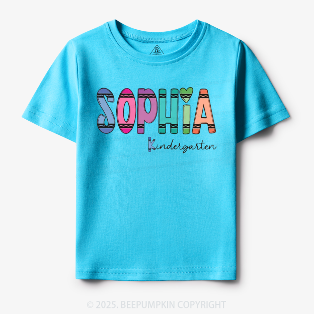 Personalized Colorful Name Magic Toddler&Kid's Tees Beepumpkin