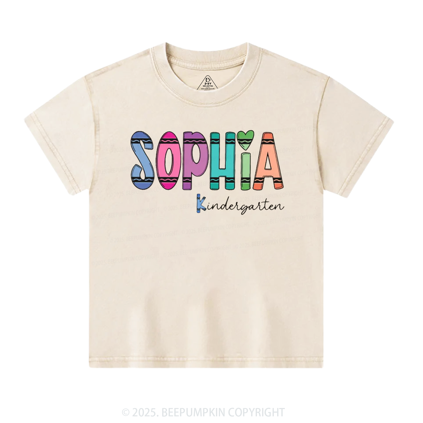 Personalized Colorful Name Magic Toddler&Kids Washed Tees