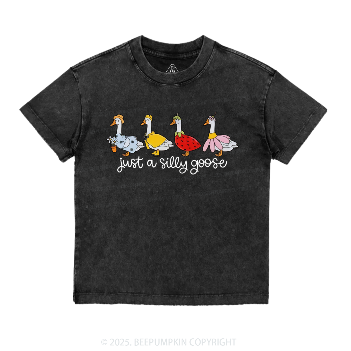 Just A Silly Goose Toddler&Kids Washed Tees 7