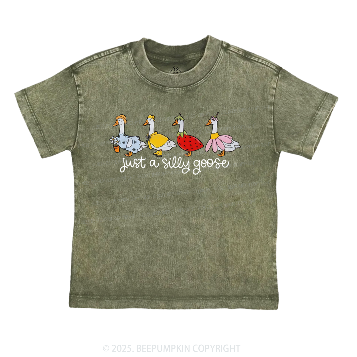 Just A Silly Goose Toddler&Kids Washed Tees 7