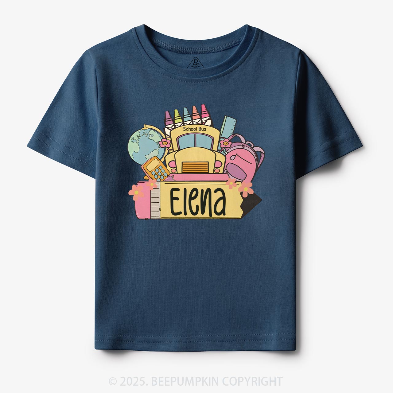 Personalized Back To School Girls Name Toddler&Kid's Tees Beepumpkin 