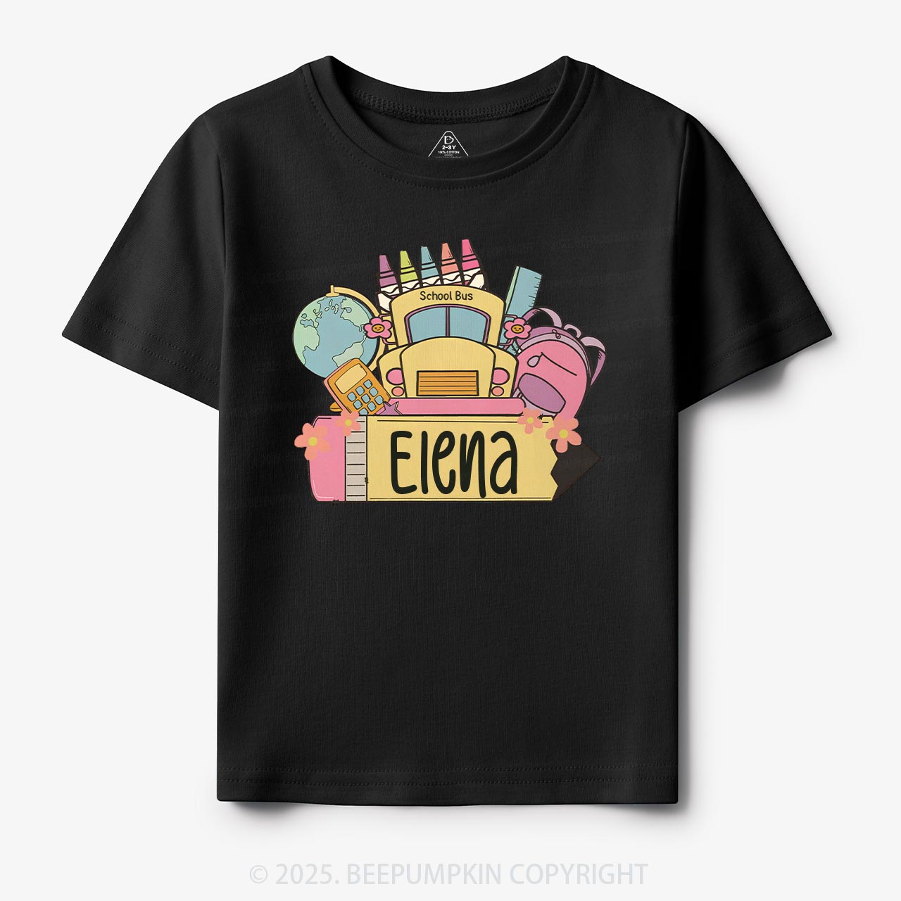 Personalized Back To School Girls Name Toddler&Kid's Tees Beepumpkin 