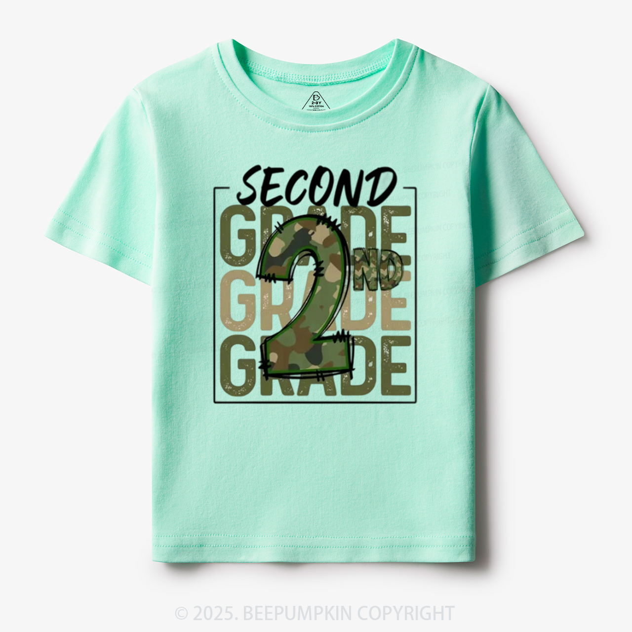 Personalized Camo Back to School Toddler&Kid's Tees Beepumpkin
