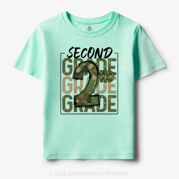 Personalized Camo Back to School Toddler&Kid's Tees Beepumpkin