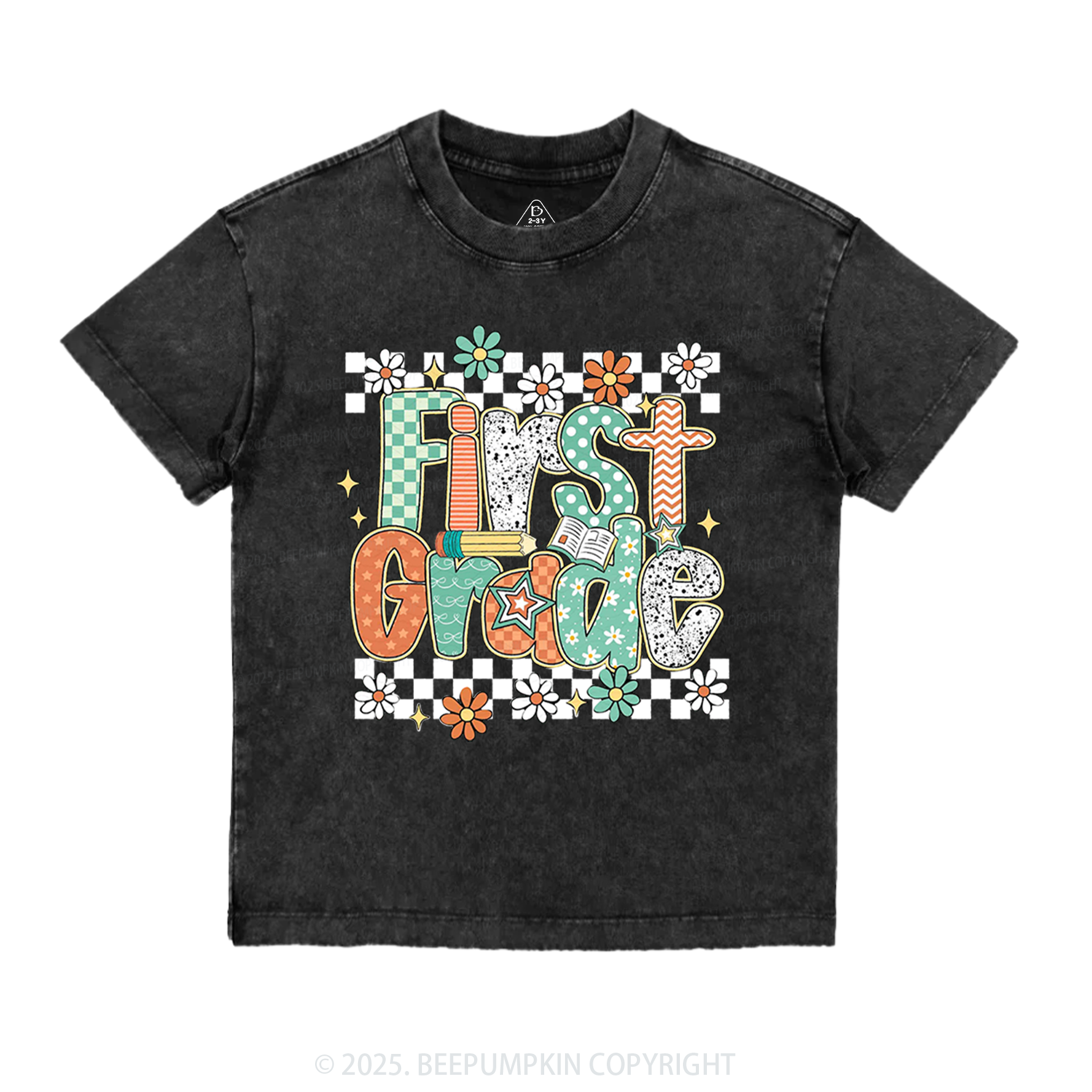 Personalized Grade Blossoms Toddler&Kids Washed Tees