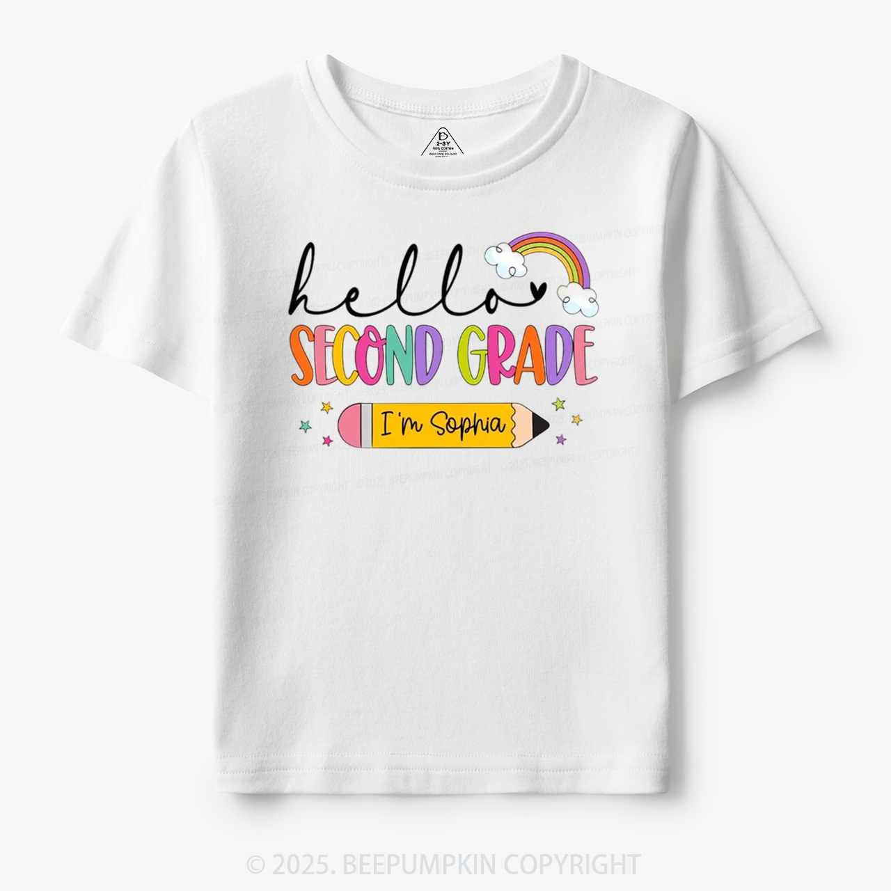 Personalized Hello Back To School Toddler&Kid's Tees Beepumpkin