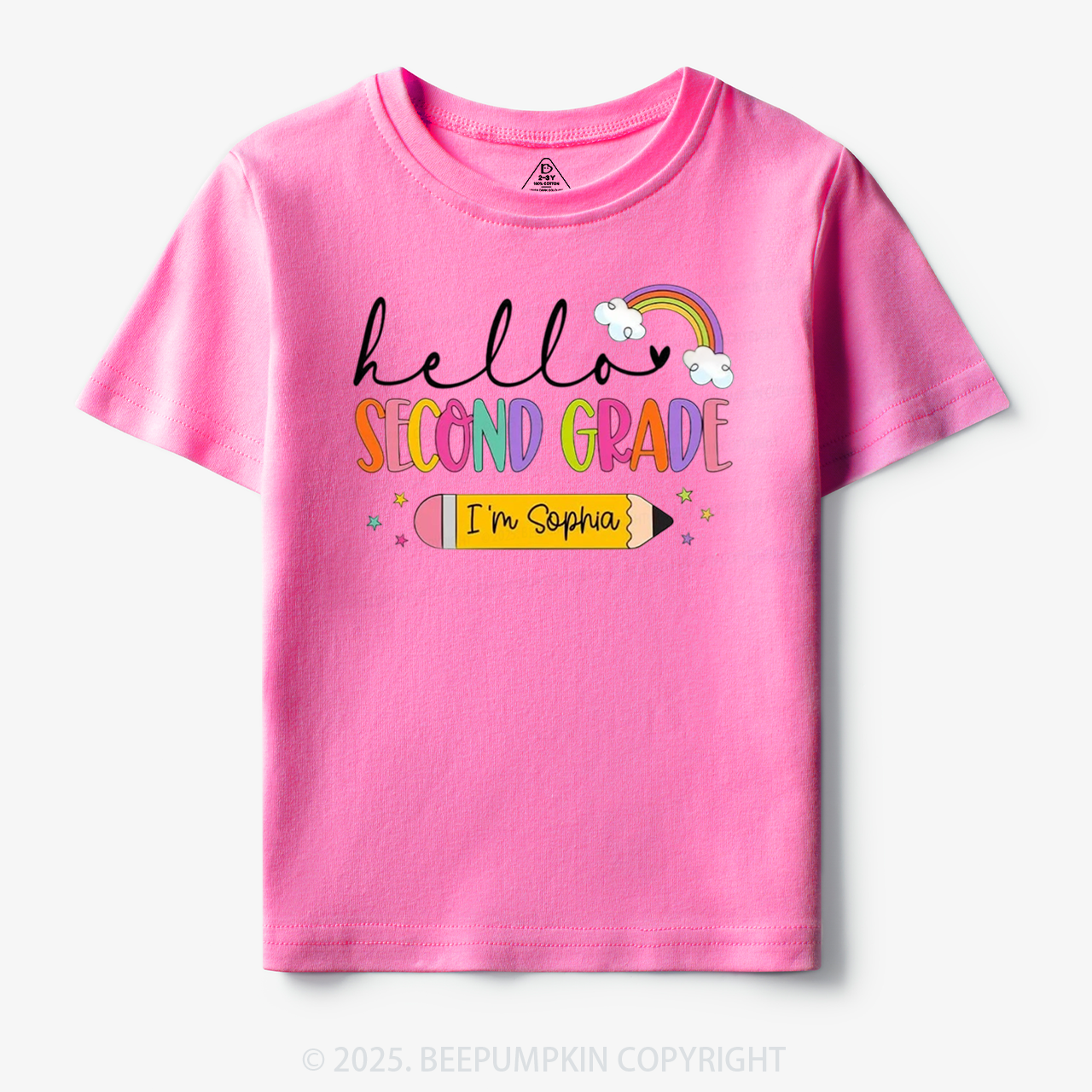Personalized Hello Back To School Toddler&Kid's Tees Beepumpkin