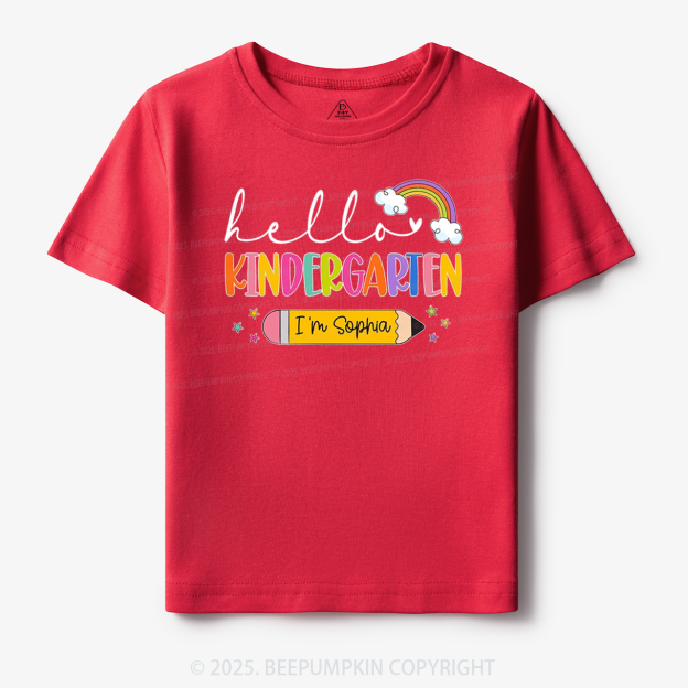 Personalized Hello Back To School Toddler&Kid's Tees Beepumpkin
