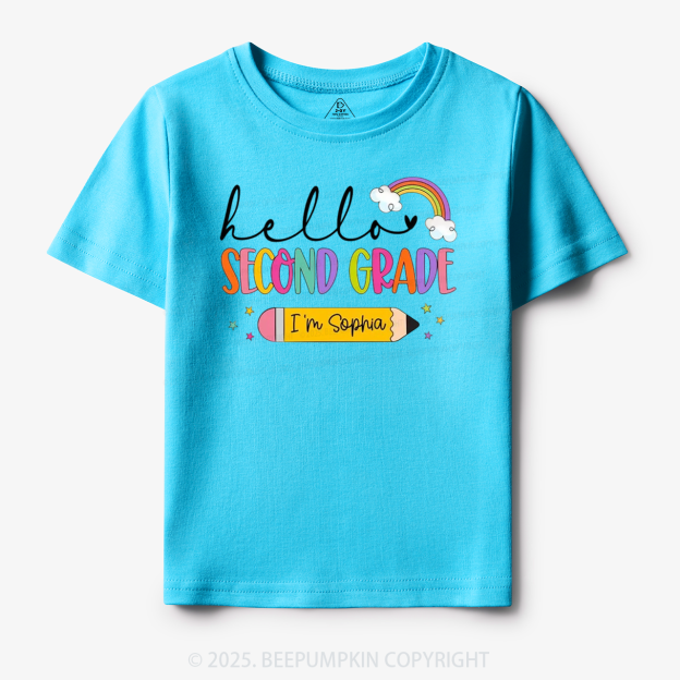 Personalized Hello Back To School Toddler&Kid's Tees Beepumpkin