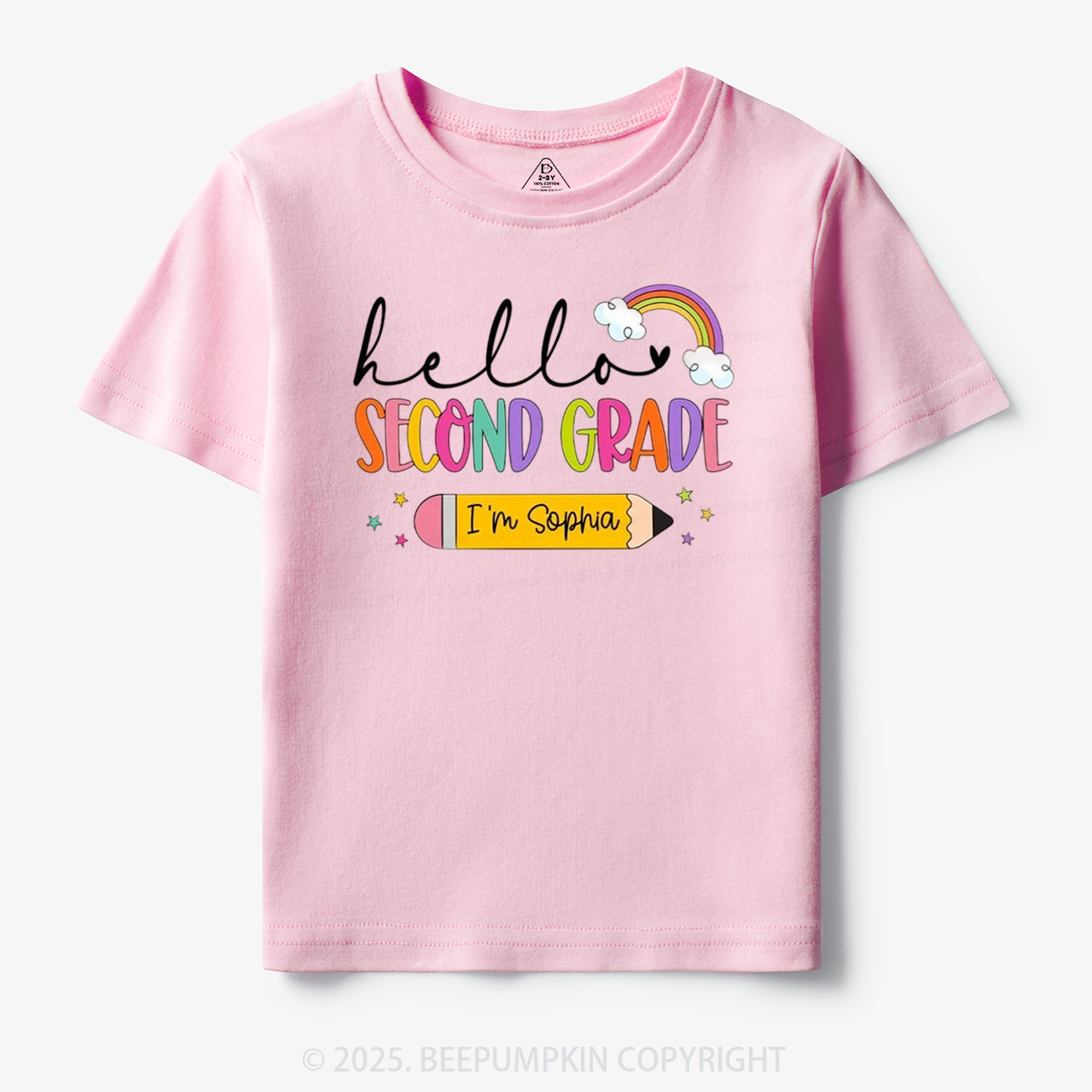 Personalized Hello Back To School Toddler&Kid's Tees Beepumpkin
