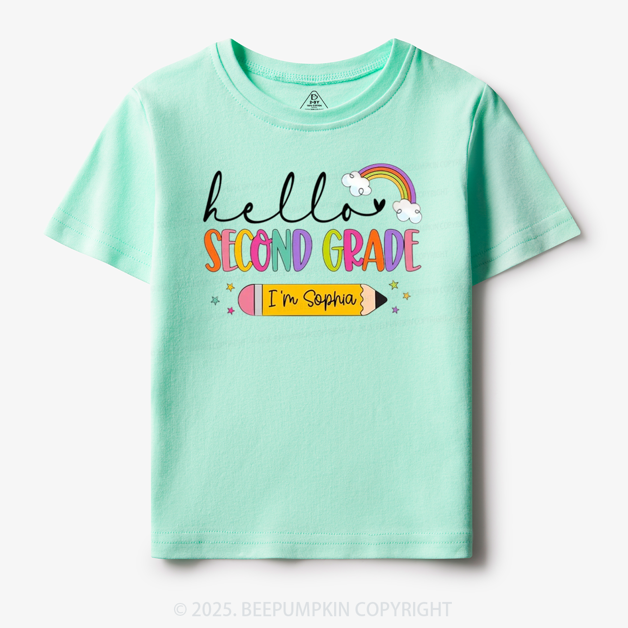 Personalized Hello Back To School Toddler&Kid's Tees Beepumpkin