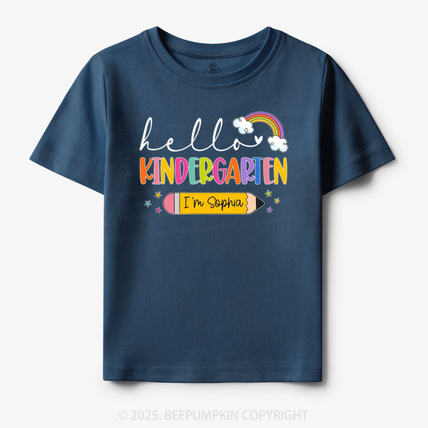 Personalized Hello Back To School Toddler&Kid's Tees Beepumpkin