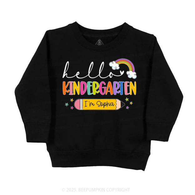 Personalized Hello Back To School Kid's Sweatshirt