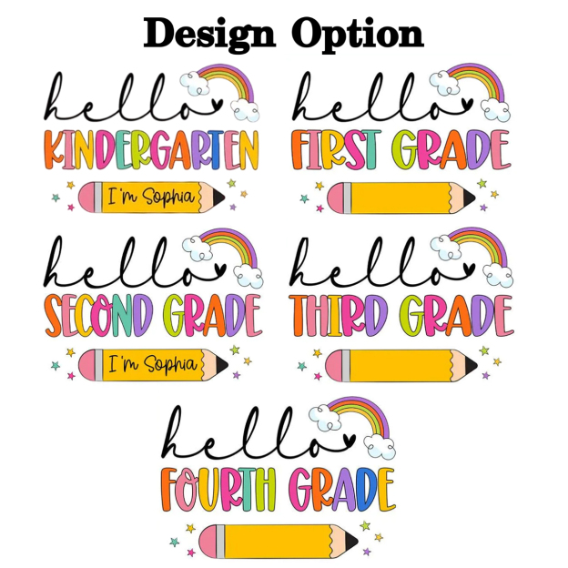 Personalized Hello Back To School Kid's Sweatshirt