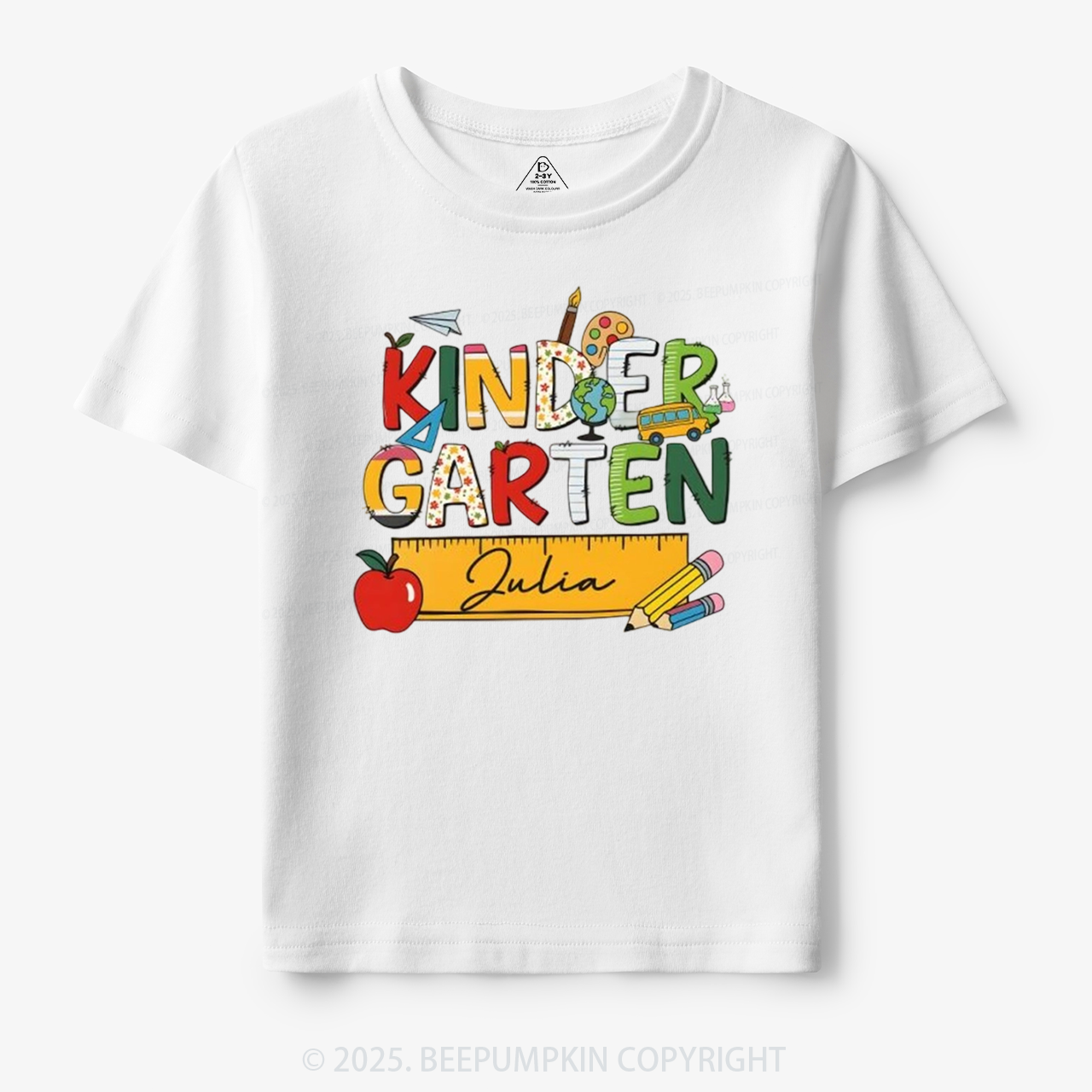 Personalized Kindergarten Name Toddler&Kid's Tees Beepumpkin