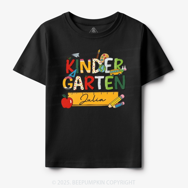 Personalized Kindergarten Name Toddler&Kid's Tees Beepumpkin