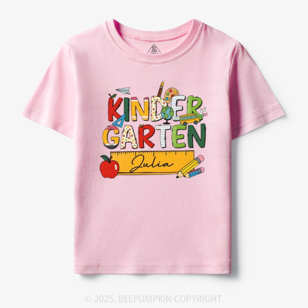 Personalized Kindergarten Name Toddler&Kid's Tees Beepumpkin
