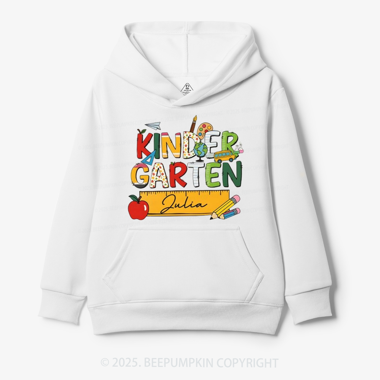 Personalized Kindergarten Name Kid's Hoodies Beepumpkin