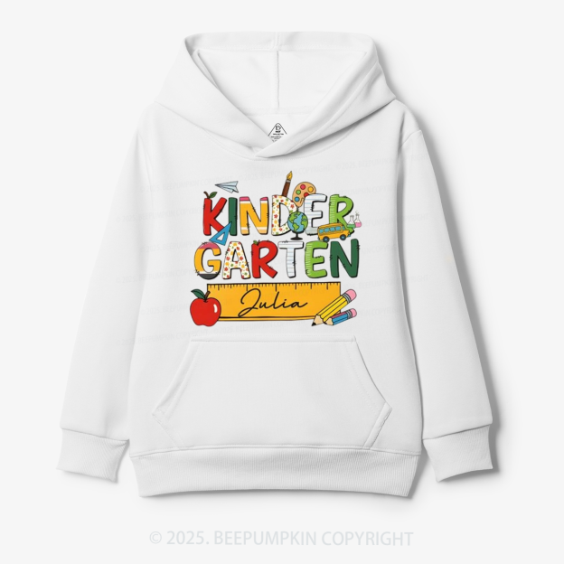 Personalized Kindergarten Name Kid's Hoodies Beepumpkin