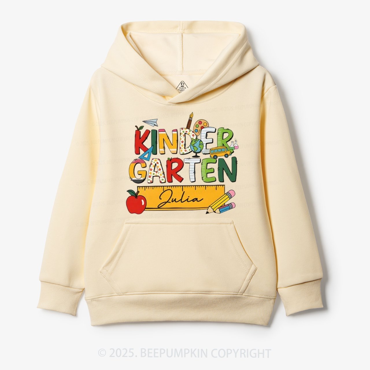 Personalized Kindergarten Name Kid's Hoodies Beepumpkin