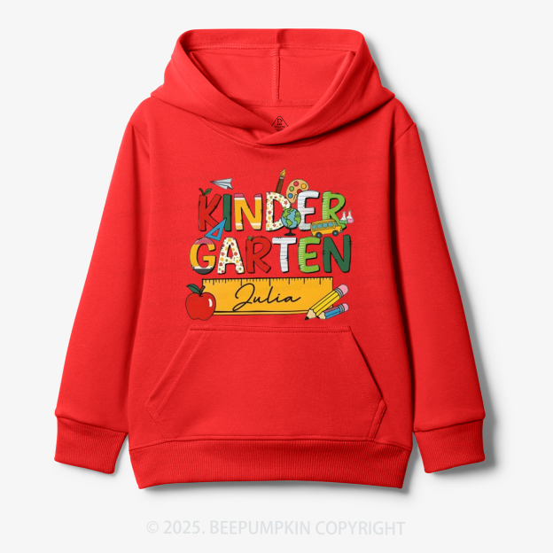 Personalized Kindergarten Name Kid's Hoodies Beepumpkin