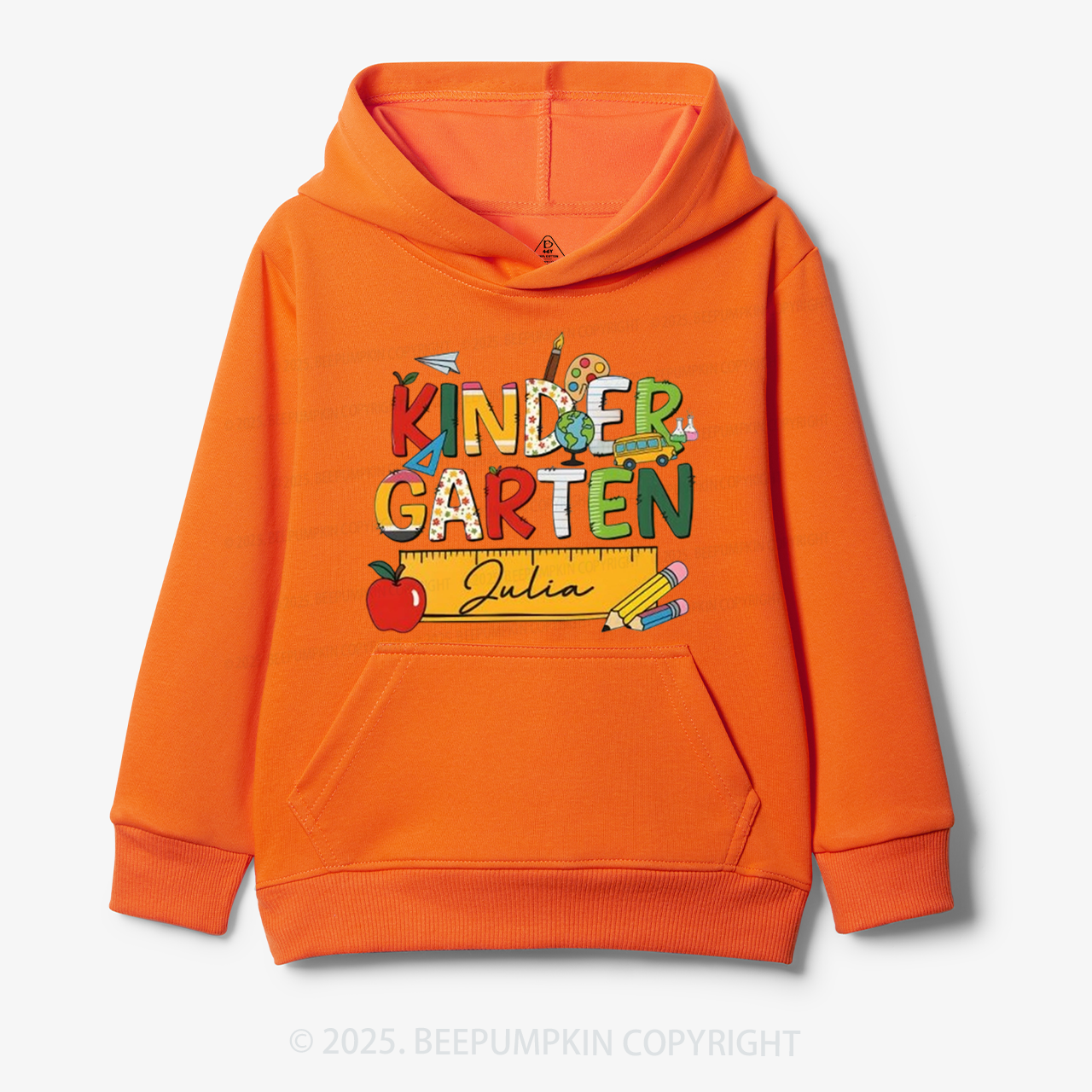 Personalized Kindergarten Name Kid's Hoodies Beepumpkin