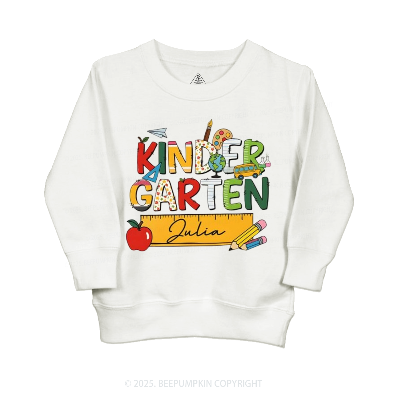 Personalized Kindergarten Name Kid's Sweatshirt