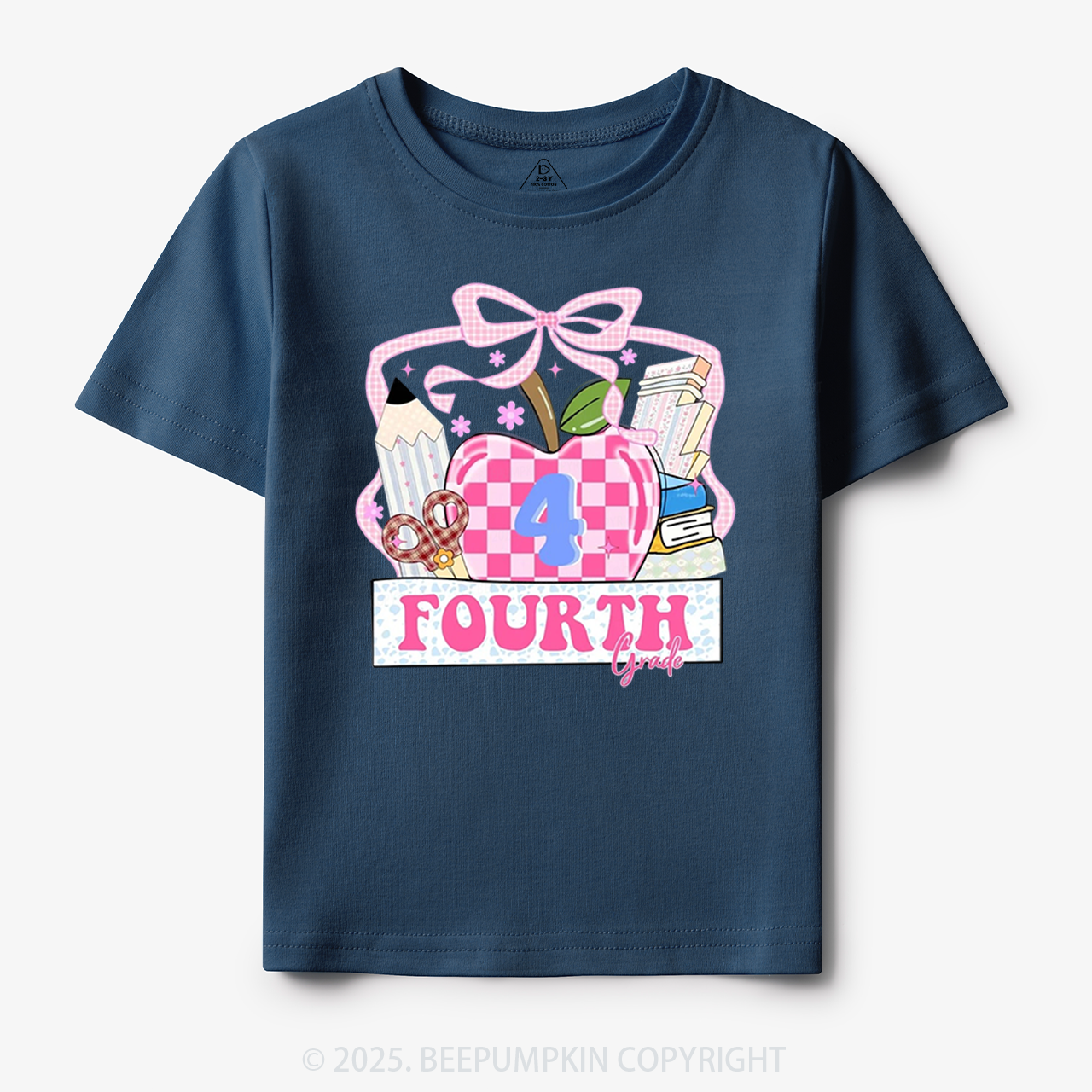 Personalized Checkered Apple Days Toddler&Kid's Tees Beepumpkin