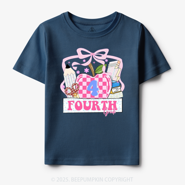 Personalized Checkered Apple Days Toddler&Kid's Tees Beepumpkin