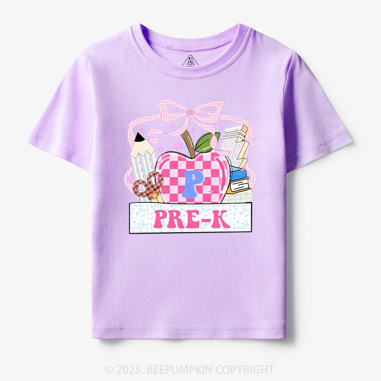 Personalized Checkered Apple Days Toddler&Kid's Tees Beepumpkin