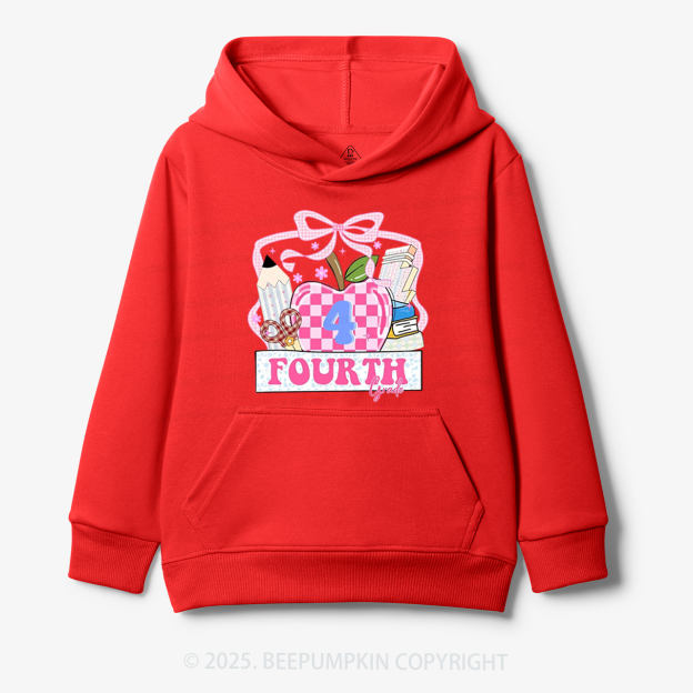 Personalized Checkered Apple Days Kid's Hoodies Beepumpkin