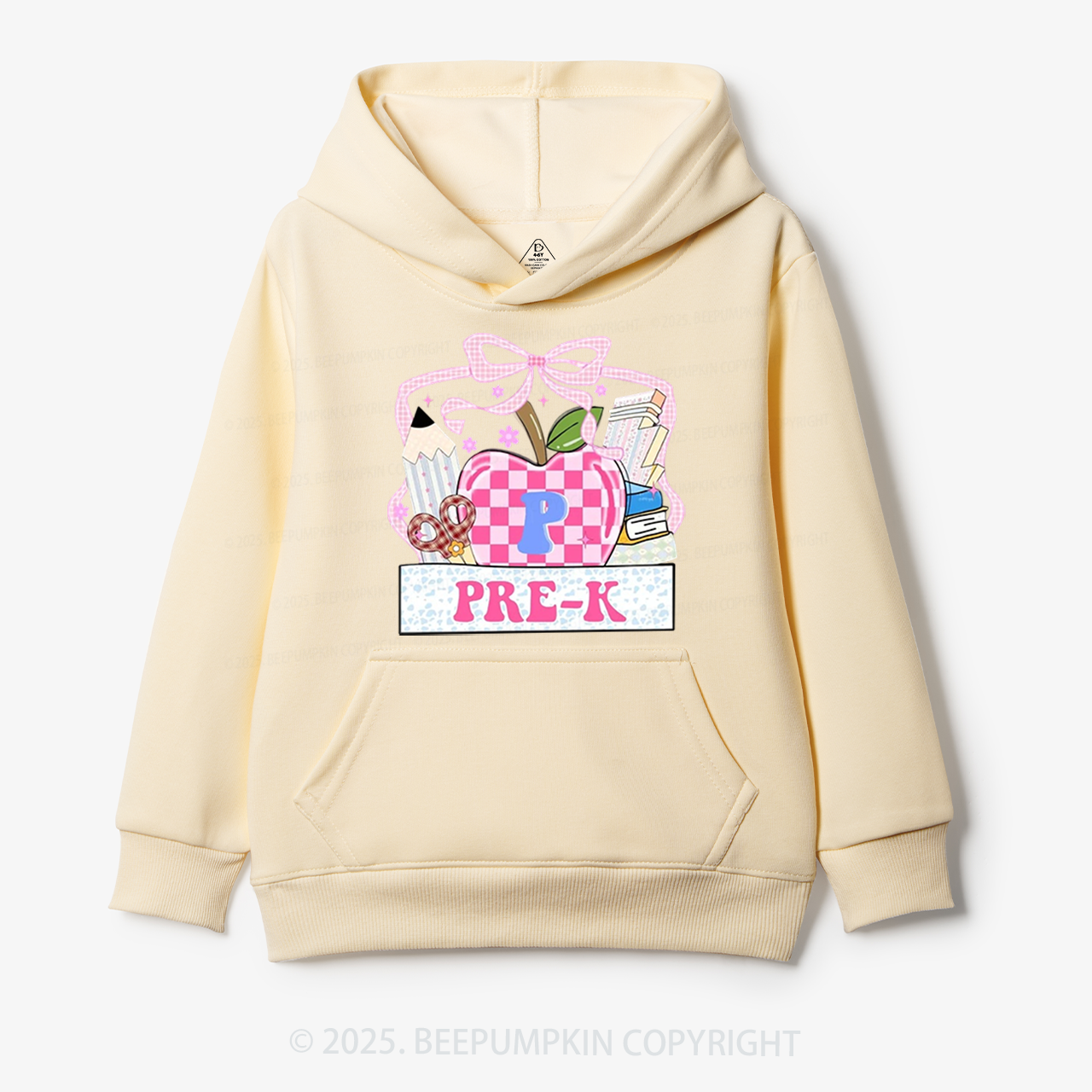 Personalized Checkered Apple Days Kid's Hoodies Beepumpkin